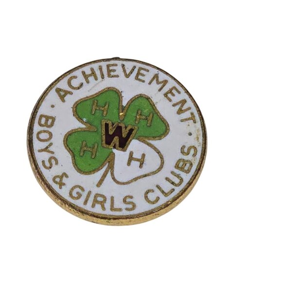 Other - Vintage Wisconsin 4-H Boys & Girls Clubs Achievement Pin Gold Tone Cloisonné Cir
